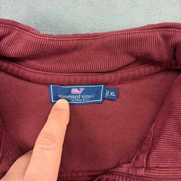 Vineyard Vines Quarter-Zip Pullover Men's XL Red Collegiate Shep Shirt Preppy - Picture 3 of 8